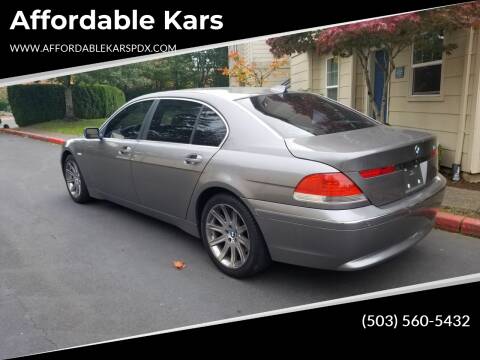 2004 BMW 7 Series for sale at Affordable Kars LLC in Portland OR