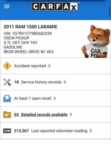 2011 RAM 1500 Laramie