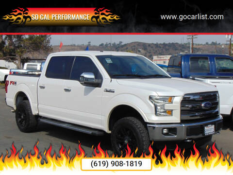 2015 Ford F-150 for sale at So Cal Performance SD, llc in San Diego CA