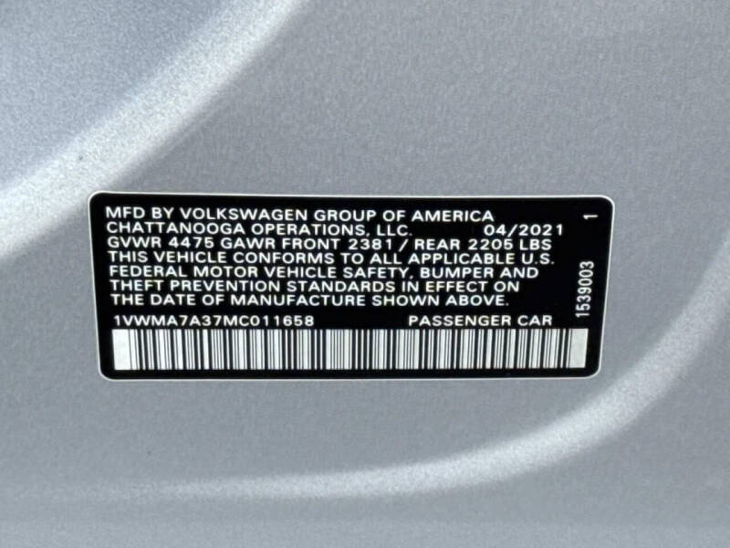 2021 Volkswagen Passat R-Line