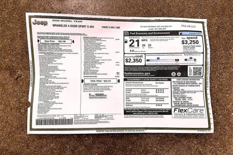 2026 Jeep Wrangler Sport S