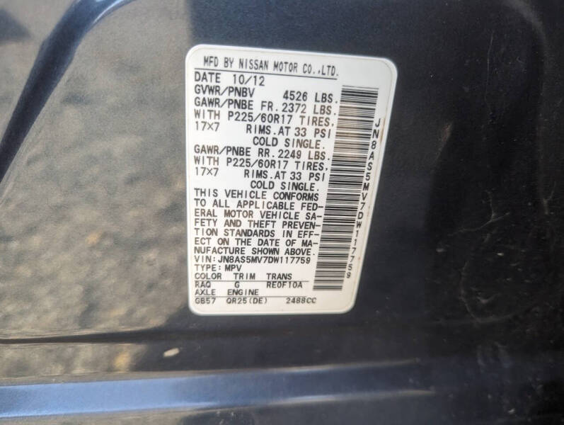 2013 Nissan Rogue SV w/SL Package