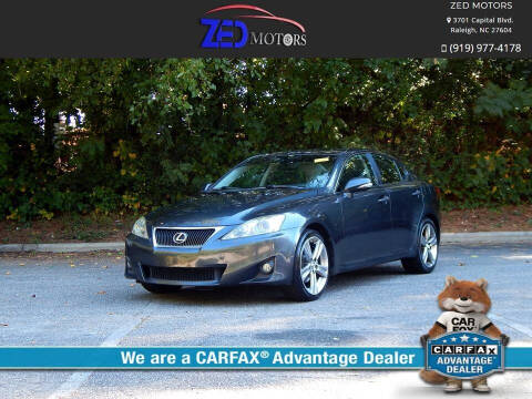 2011 Lexus IS 250 for sale at Zed Motors in Raleigh NC