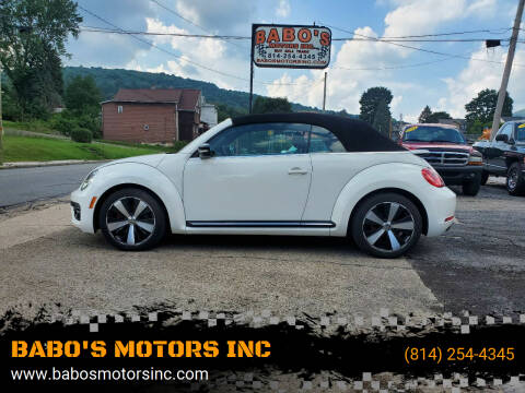 2013 Volkswagen Beetle Convertible for sale at BABO'S MOTORS INC in Johnstown PA