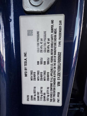 2020 Tesla Model 3 Long Range