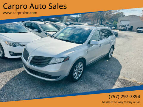 2013 Lincoln MKT for sale at Carpro Auto Sales in Chesapeake VA