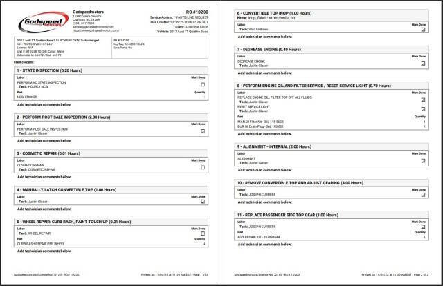 2017 Audi TT 2.0T quattro