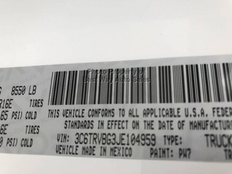 2018 RAM ProMaster 1500 136 WB