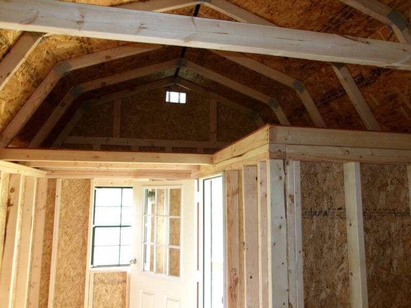 10 x 20 lofted barn w/ side porch pkg