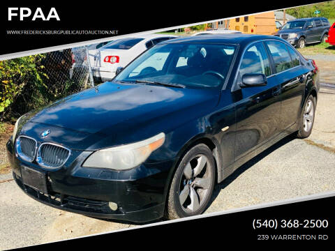 2005 BMW 5 Series for sale at FPAA in Fredericksburg VA