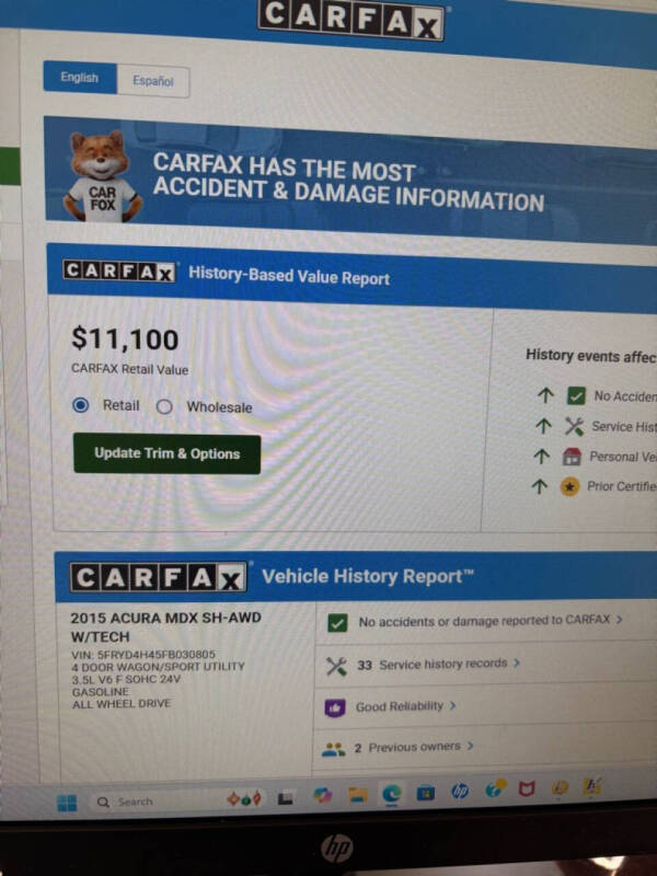 2015 Acura MDX SH-AWD w/Tech