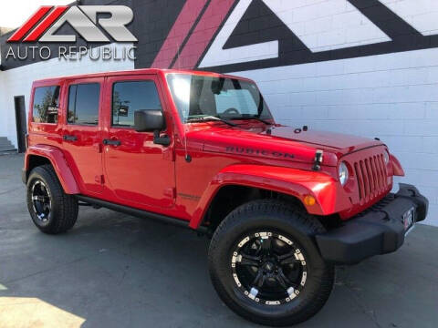 2012 Jeep Wrangler Unlimited for sale at Auto Republic Fullerton in Fullerton CA