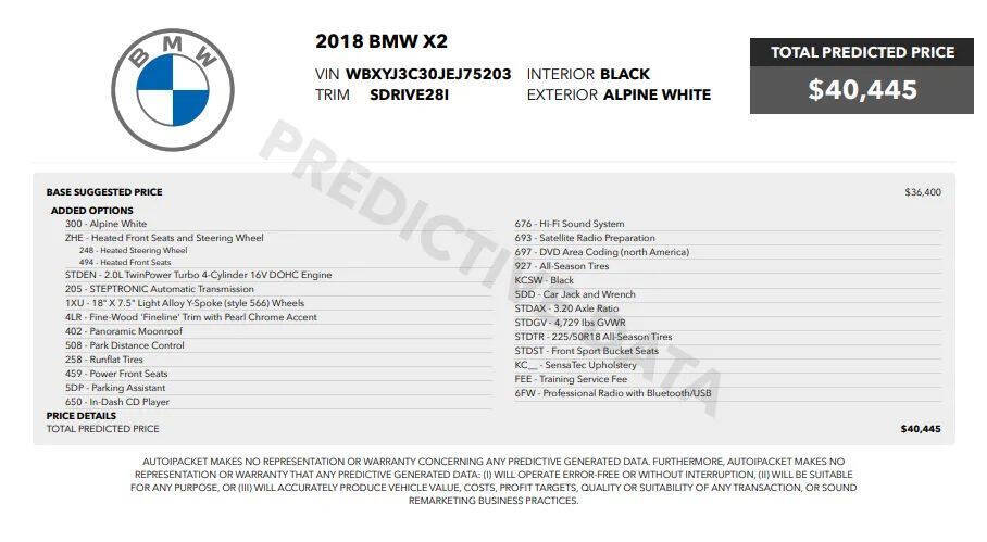 White 2018 BMW X2 sDrive28i sDrive28i 4dr SUV 1