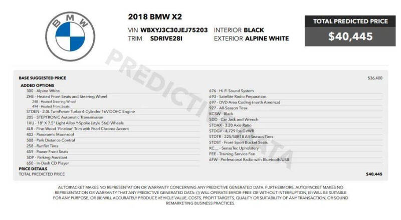 2018 BMW X2 sDrive28i