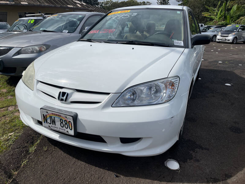 2004 Honda Civic for sale at PACIFIC ISLAND AUTO SALES in Wahiawa HI