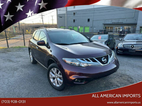 2013 Nissan Murano for sale at All American Imports in Alexandria VA