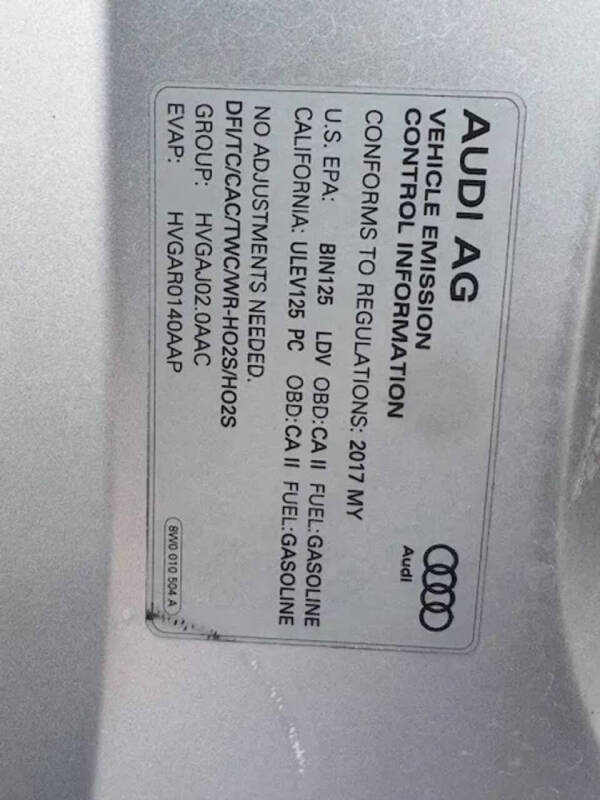 2017 Audi A4 2.0T ultra Premium