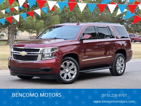 2017 Chevrolet Tahoe for sale at BENCOMO MOTORS in El Paso TX