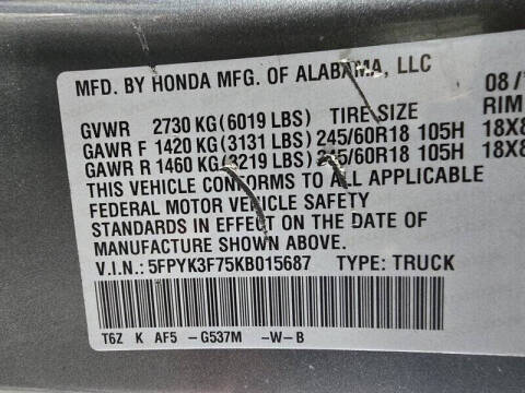 2019 Honda Ridgeline RTL-E