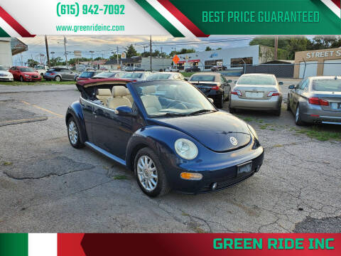 2004 Volkswagen New Beetle Convertible for sale at Green Ride LLC in Nashville TN