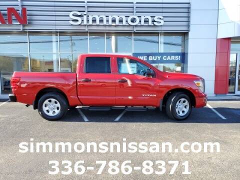 2021 Nissan Titan for sale at SIMMONS NISSAN INC in Mount Airy NC