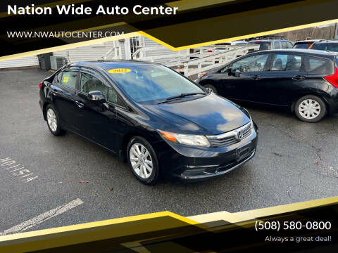 2012 Honda Civic for sale at Nation Wide Auto Center in Brockton MA