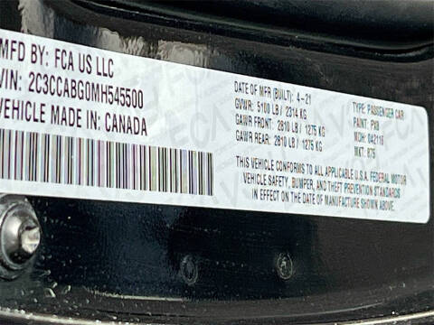 2021 Chrysler 300 S V6