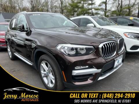2018 BMW X3 for sale at Jerry Morese Auto Sales LLC in Springfield NJ