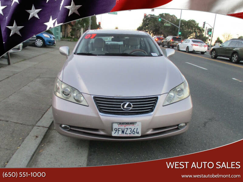 2007 Lexus ES 350 for sale at West Auto Sales in Belmont CA