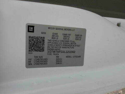 2020 GMC Savana 2500