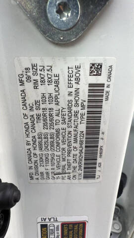 2018 Honda CR-V Touring