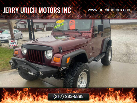 2002 Jeep Wrangler for sale at Jerry Urich Motors Inc in Hoopeston IL