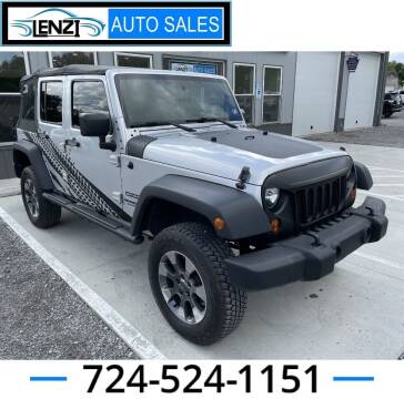 2010 Jeep Wrangler Unlimited for sale at LENZI AUTO SALES in Sarver PA