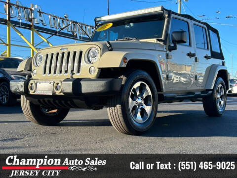 2017 Jeep Wrangler Unlimited for sale at CHAMPION AUTO SALES OF JERSEY CITY in Jersey City NJ