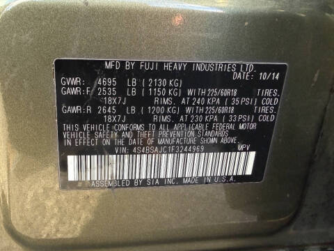 2015 Subaru Outback 2.5i Limited