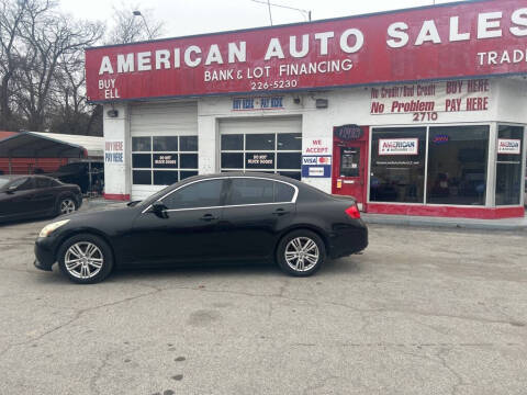 2011 Infiniti G25 Sedan for sale at American Auto Sales, LLC in Nashville TN