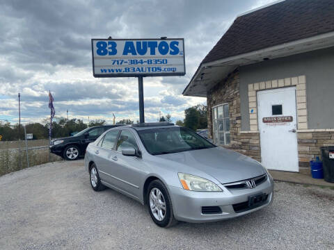 2007 Honda Accord for sale at 83 Autos LLC in York PA