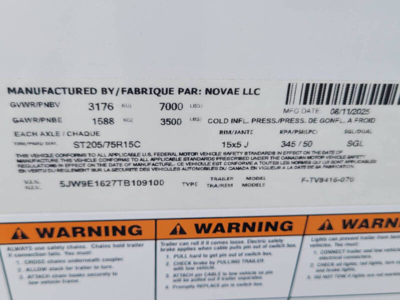 2026 Formula Trailer Traverse 7x16