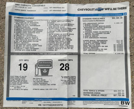 2003 Chevrolet Corvette