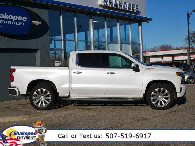 Used 2021 Chevrolet Silverado 1500 High Country with VIN 1GCUYHED2MZ130089 for sale in Shakopee, Minnesota