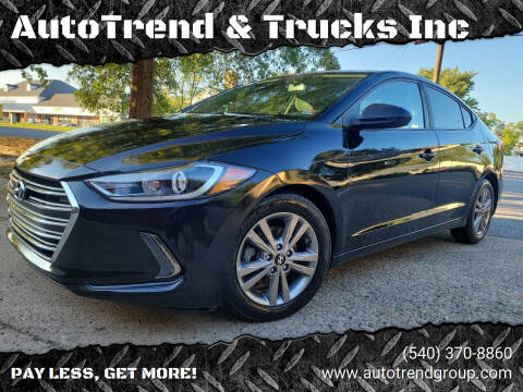 2017 Hyundai Elantra for sale at AutoTrend & Trucks Inc in Fredericksburg VA