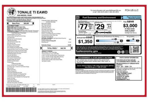 2024 Alfa Romeo Tonale Hybrid Ti