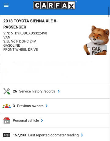 2013 Toyota Sienna XLE 8-Passenger