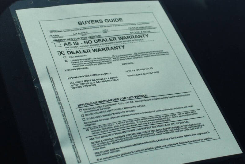 2021 Acura ILX w/Tech w/A-SPEC