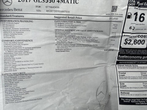 2017 Mercedes-Benz GLS GLS 550
