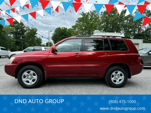 2001 Toyota Highlander for sale at DND AUTO GROUP in Belvidere NJ