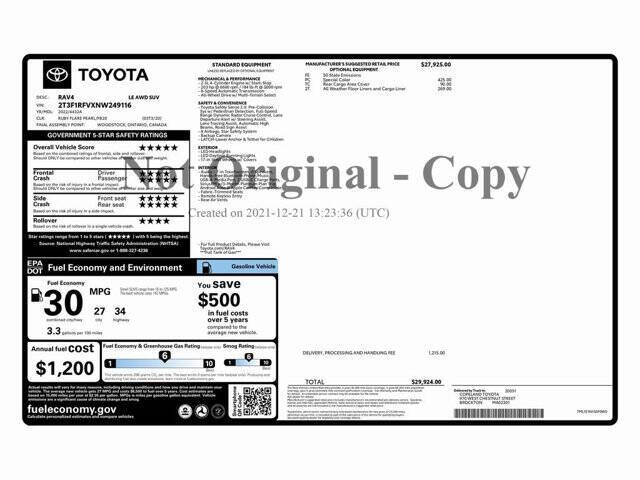 Used 2022 Toyota RAV4 LE with VIN 2T3F1RFVXNW249116 for sale in Conshohocken, PA