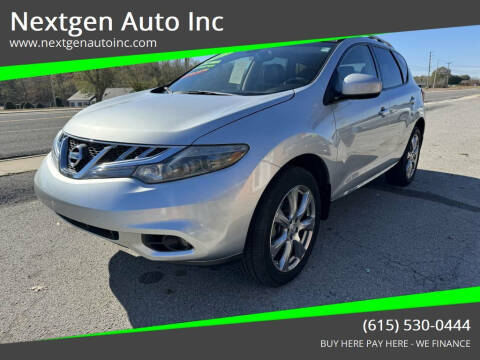 2013 Nissan Murano for sale at Nextgen Auto Inc in Smithville TN