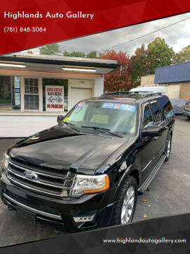 2016 Ford Expedition EL for sale at Highlands Auto Gallery in Braintree MA