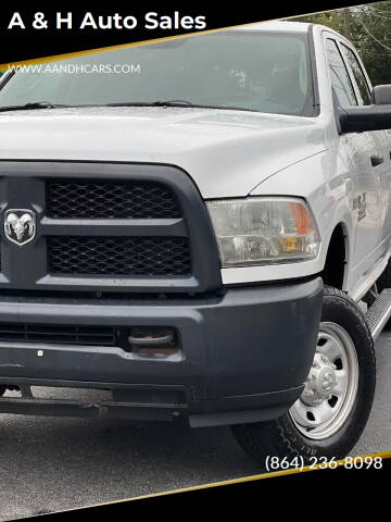 2016 RAM 2500 for sale at A & H Auto Sales in Greenville SC